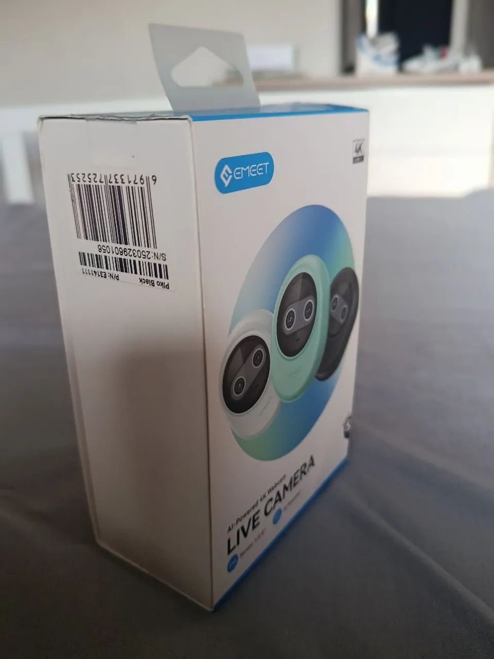 ? Webcam 4K EMEET Piko Black (Nova na Caixa) - Câmera Dupla com Inteligência Artificial - Foto 3