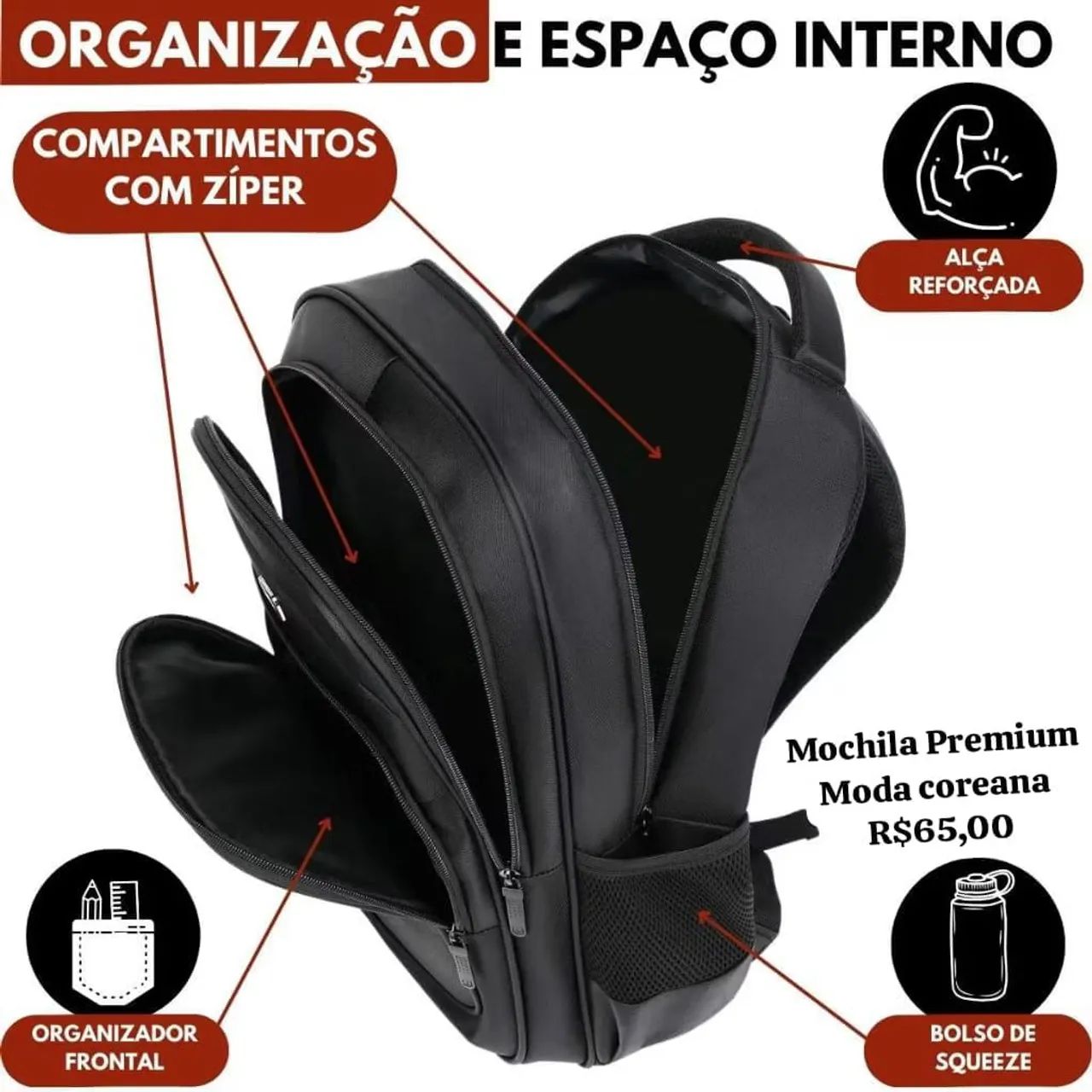 Mochila moda coreana - Foto 3