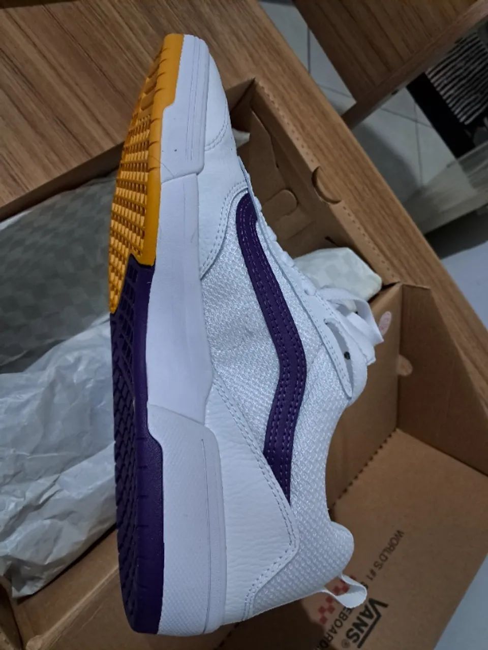 Tênis Skate Vans Zahba Athletic White Multi - Foto 5