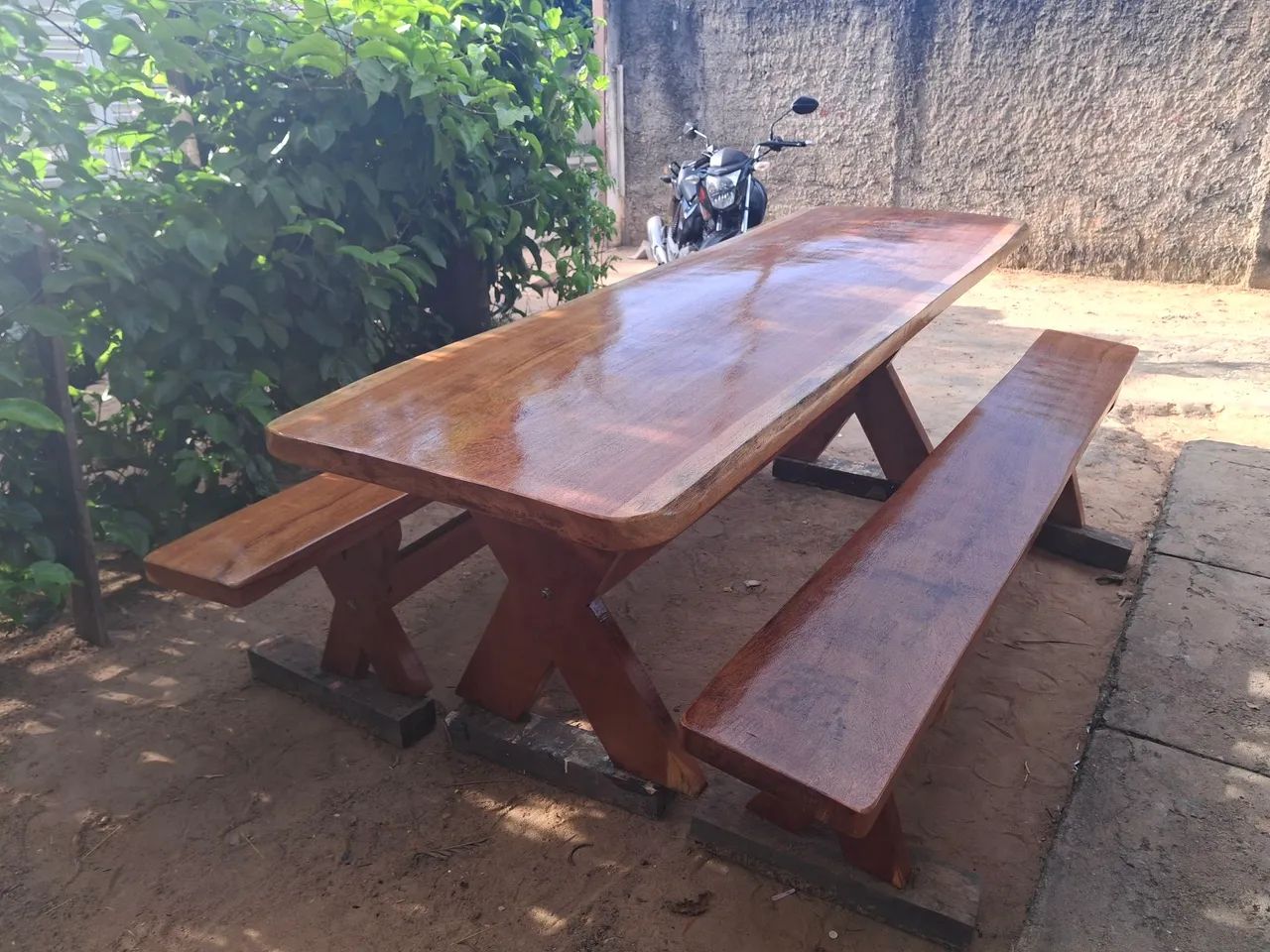 Mesa rustica medindo 2.50x78/5 de espessura ? - Foto 5