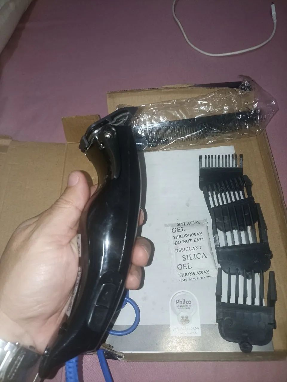 Máquina de Cortar Cabelo Philco Skull Pro Completa - Excelente Estado - Foto 5