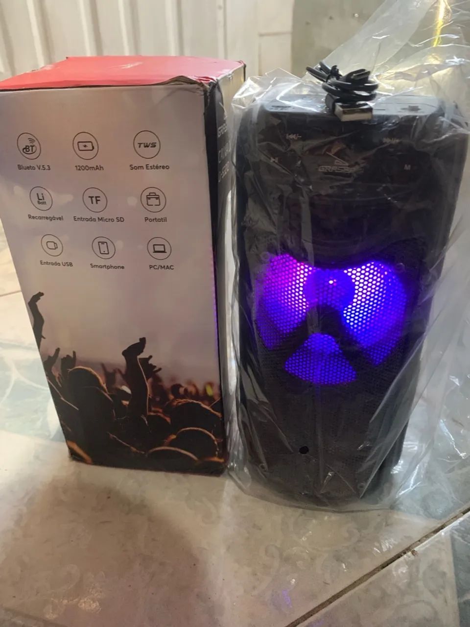 Caixinha de som Bluetooth nova na caixa  - Foto 3