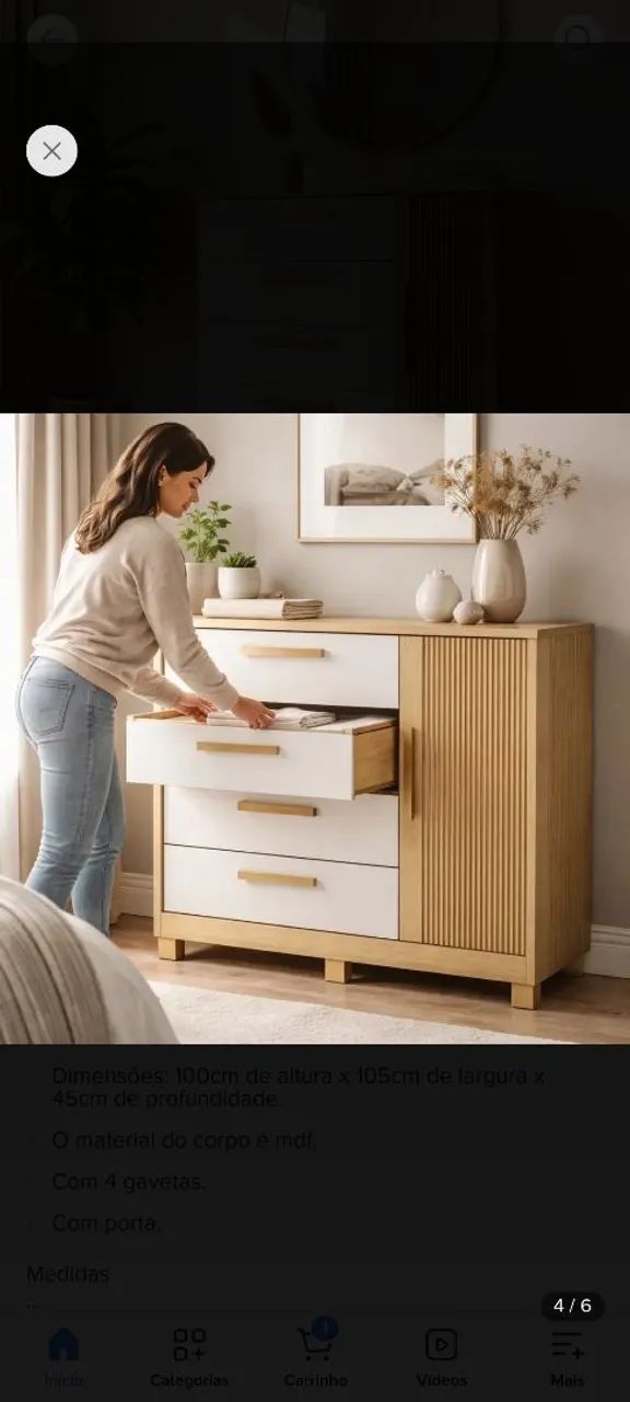 Cômoda andorinha pronta entrega peça nova dicasabh
