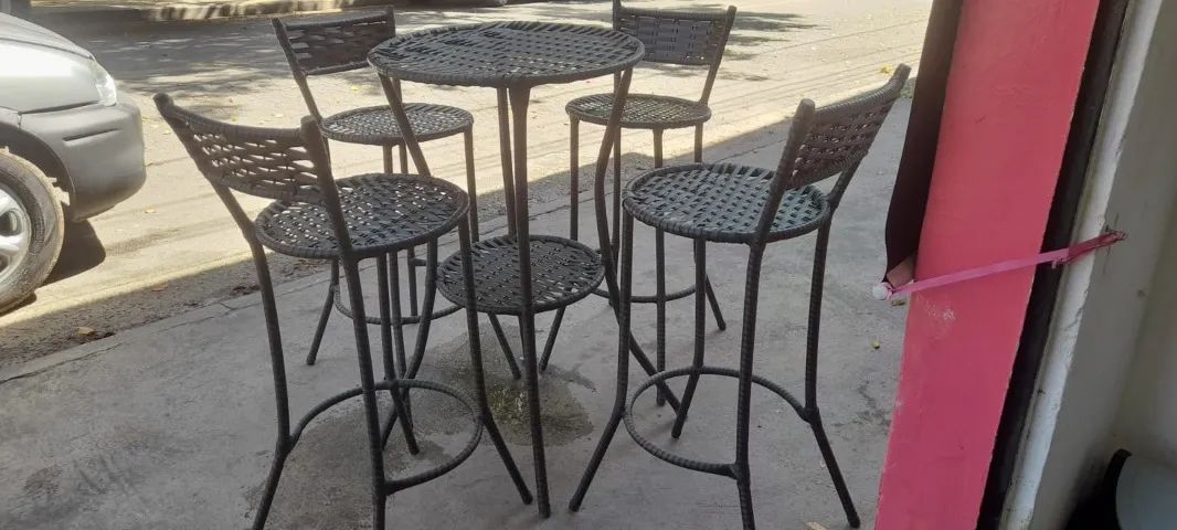conjunto de mesa bistrô alta e redonda - Foto 2