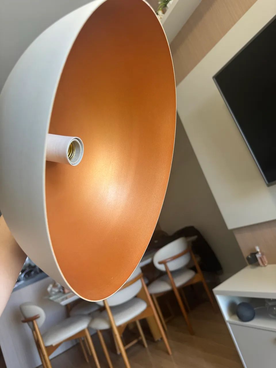 Lustre cúpula única meia lua  - Foto 3