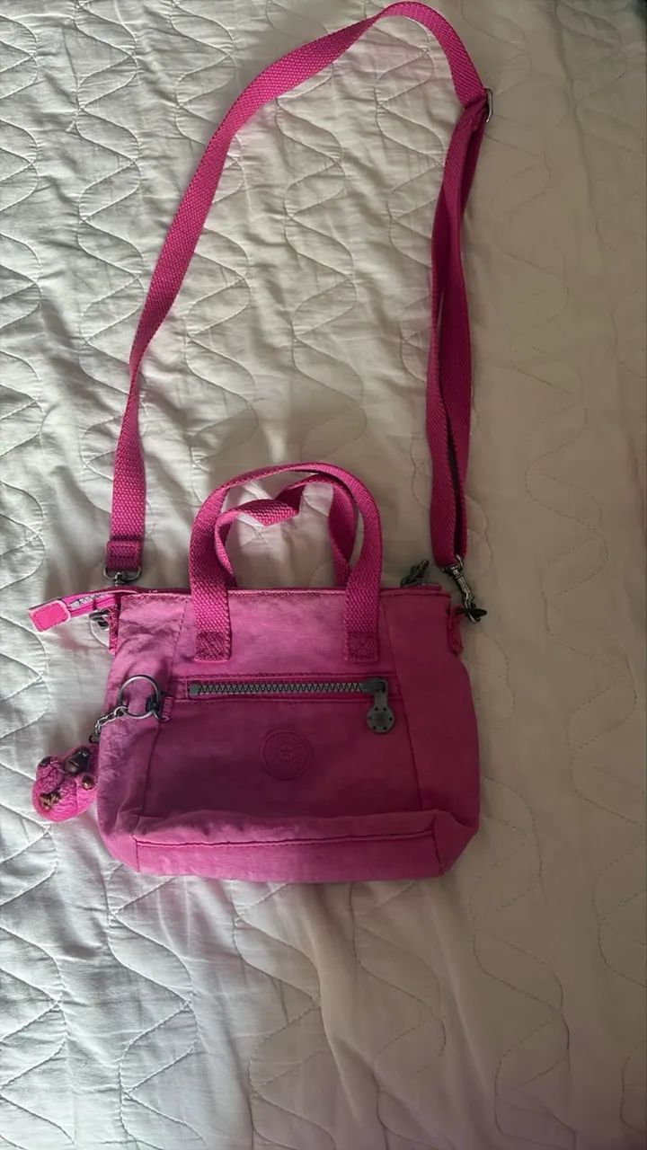 bolsa kipling rosa transversal - Foto 3