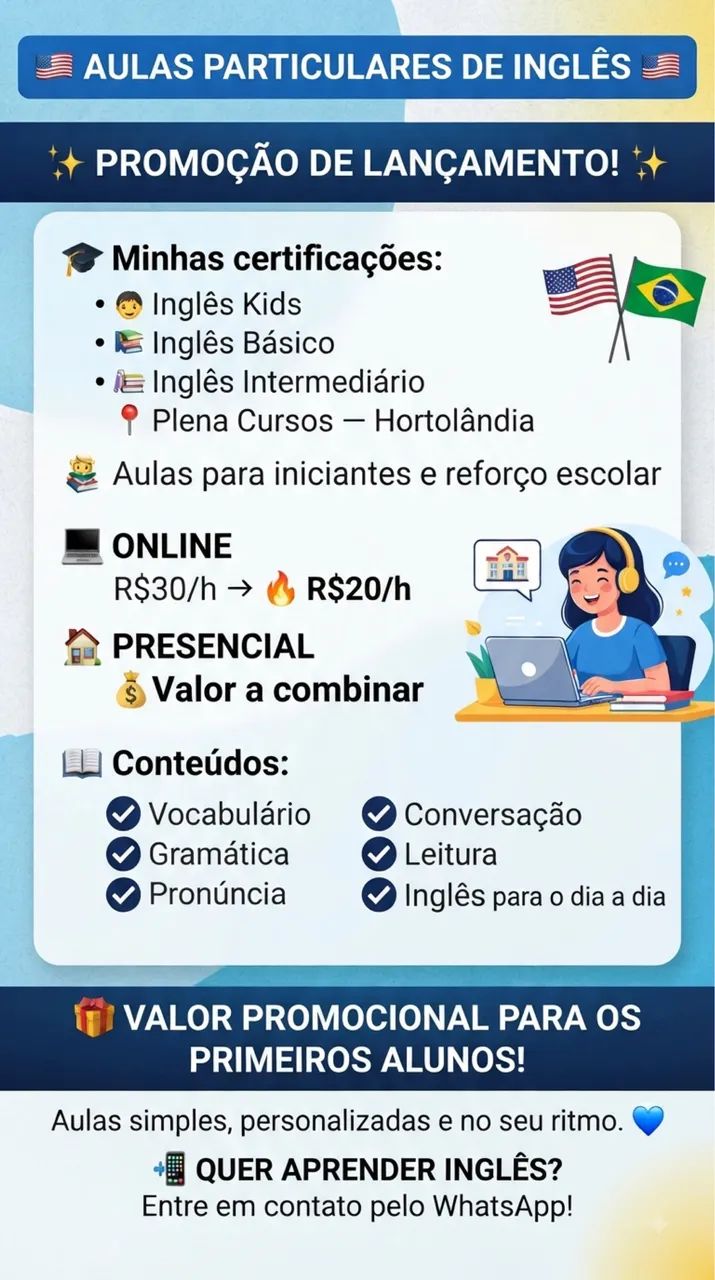 Aulas de Inglês para Iniciantes 