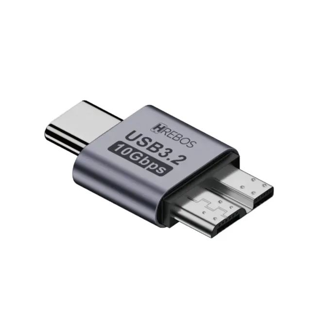 Adaptador Tipo-C Macho para Micro-B Macho | Usb 3.2 10Gbps - Hrebos - Foto 3