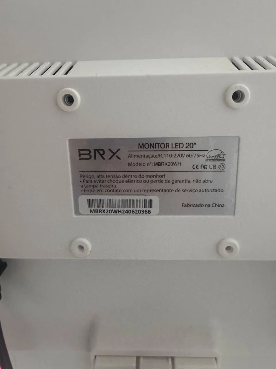 Monitor BRX LED 20 polegadas HDMI branco  - Foto 4