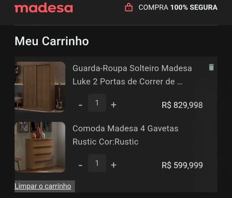 Guarda roupa + cômoda