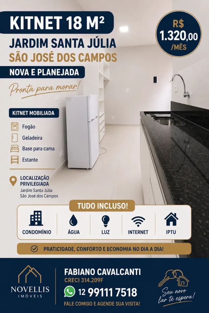 Imóvel para aluguel com 18 metros quadrados com 1 quarto