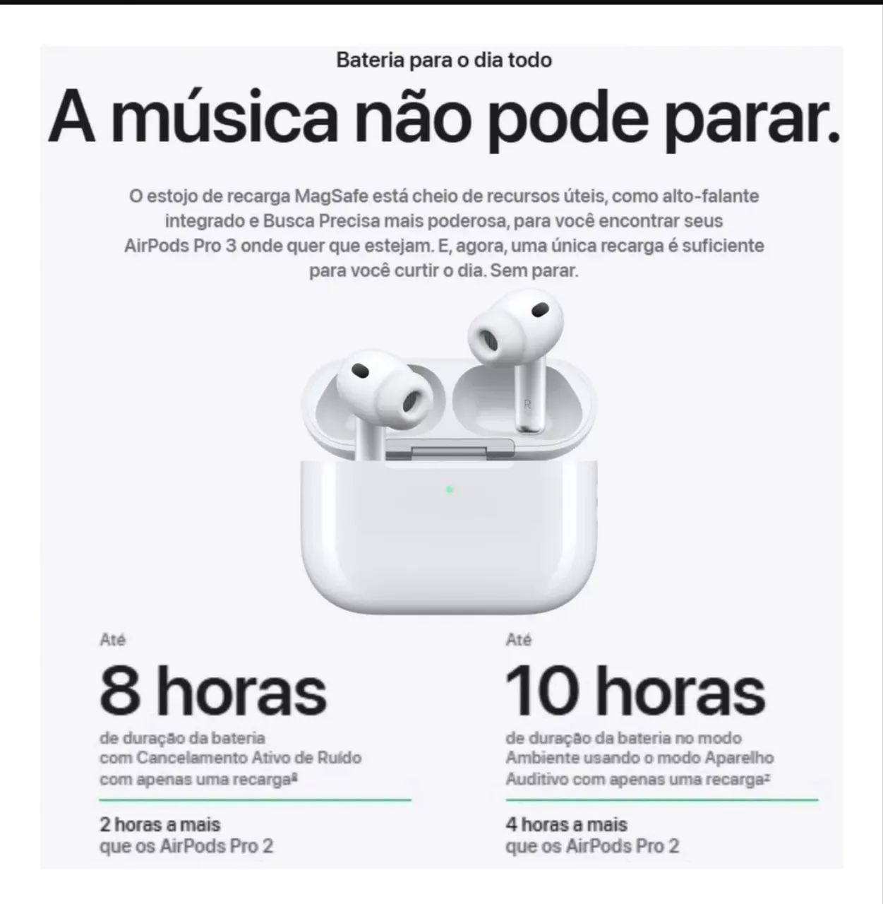 AirPodsPro3 本体 AirPodsPro 3 - novo e lacrado (Original Apple) - Acessórios de