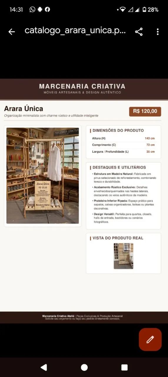 Arara em madeira pinus  - Foto 3