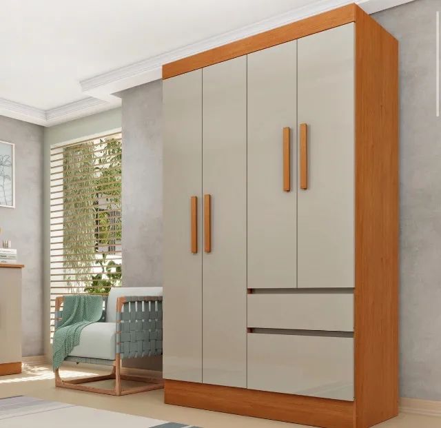 Roupeiro Celeste 1,08 m com 4 Portas