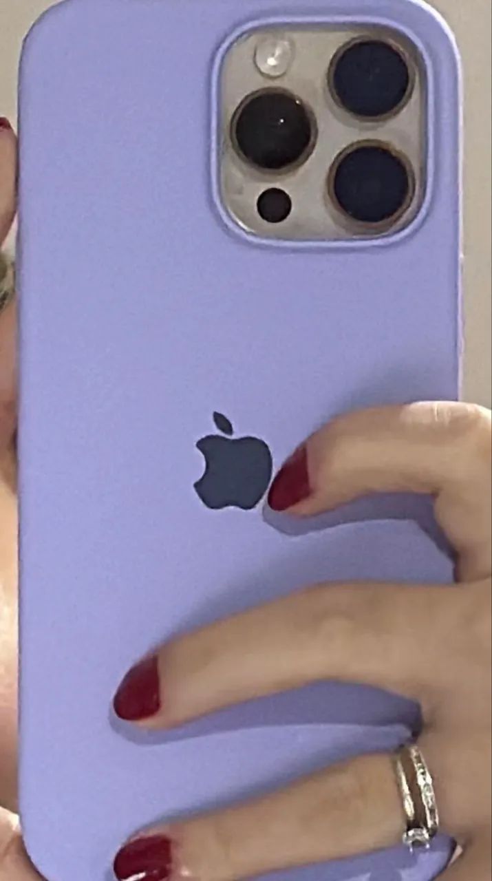 Capa de silicone iPhone 16 Pro Max- Roxo claro  - Foto 2
