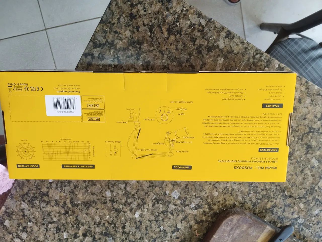 Microfone Dinâmico Maono Pd200x com braço articulado junto - Foto 2