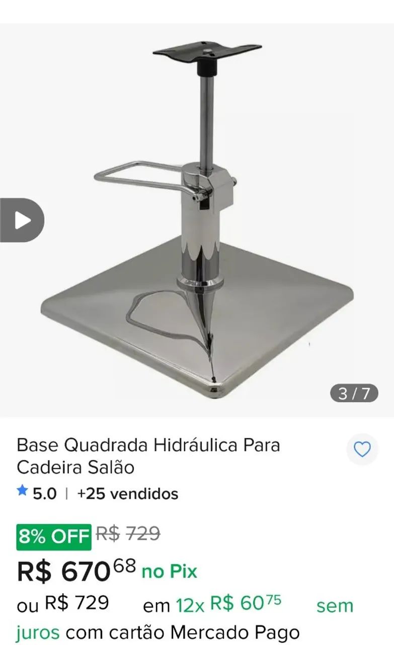 Hidráulico para Cadeira Cabeleireiro 