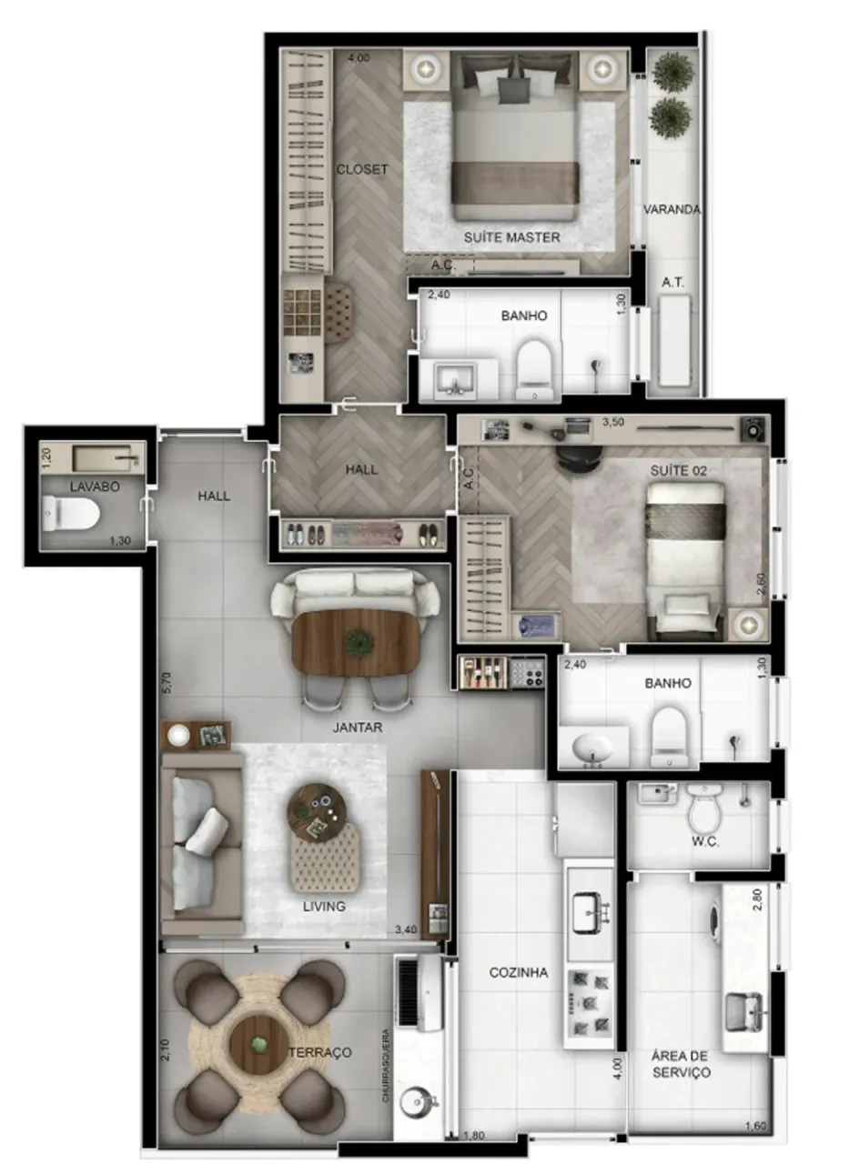 PLANTA 83m²