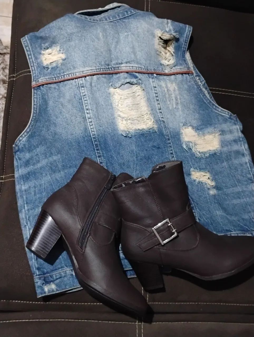 Colete jeans Tam G - Foto 2