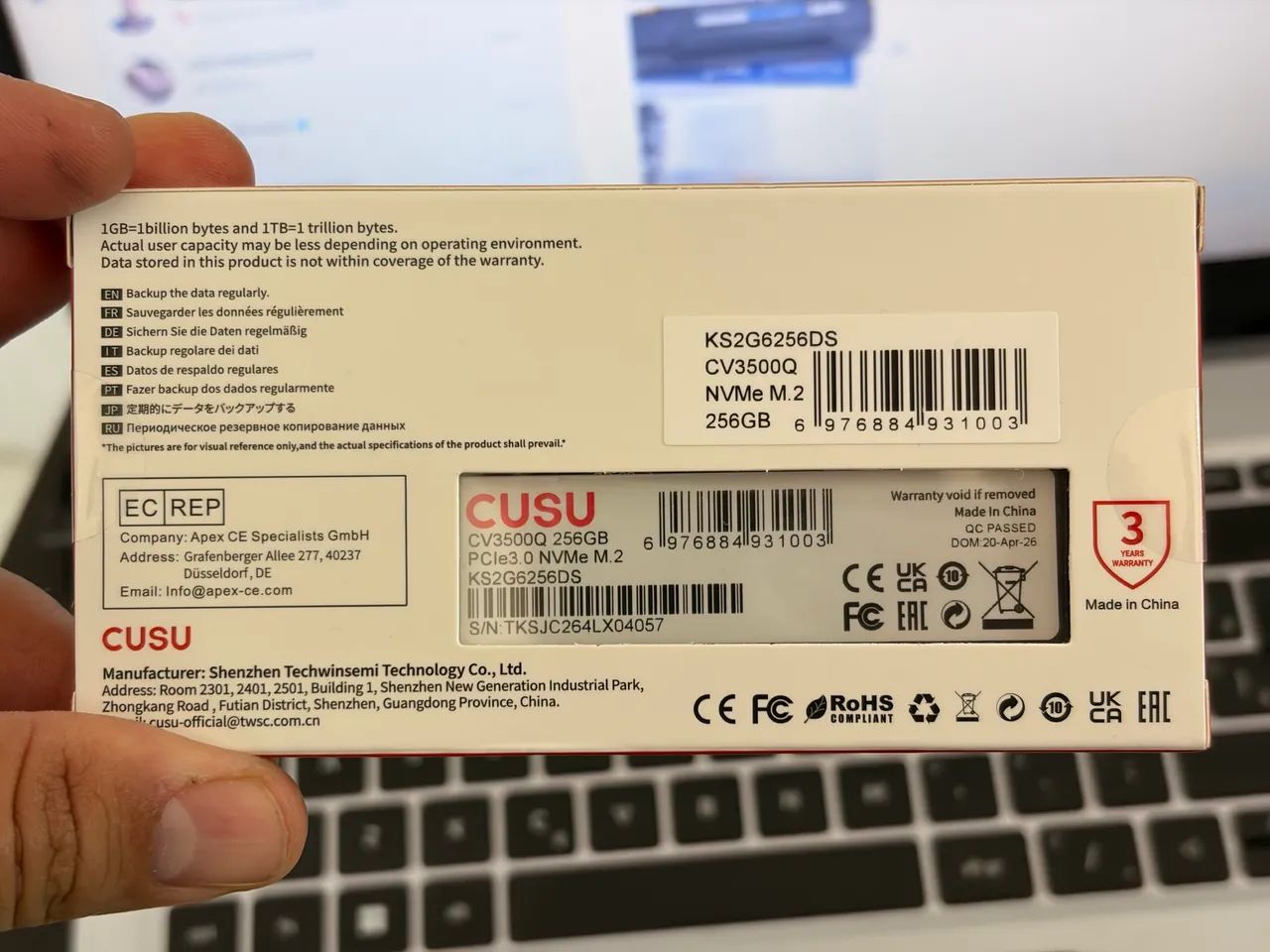 SSD NVME 256 Cusu - Foto 2