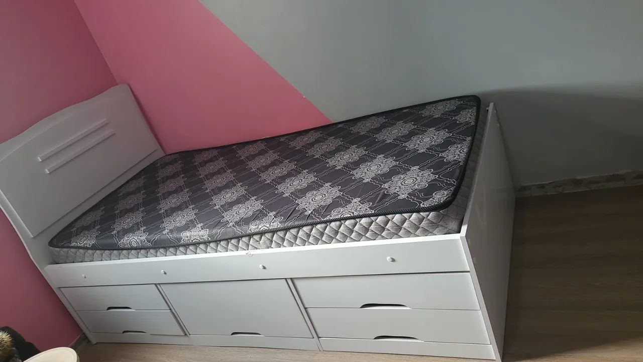 Cama solteiro (infantil) base + colchão  - Foto 2