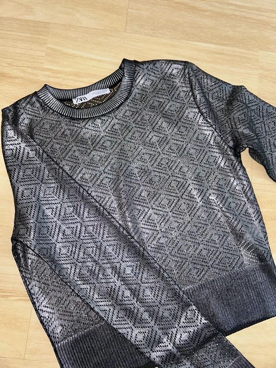 Blusa Manga Longa Prata - Foto 3
