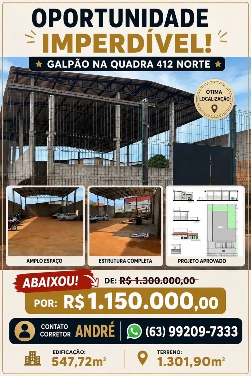 GALPÃO À VENDA | 412 NORTE