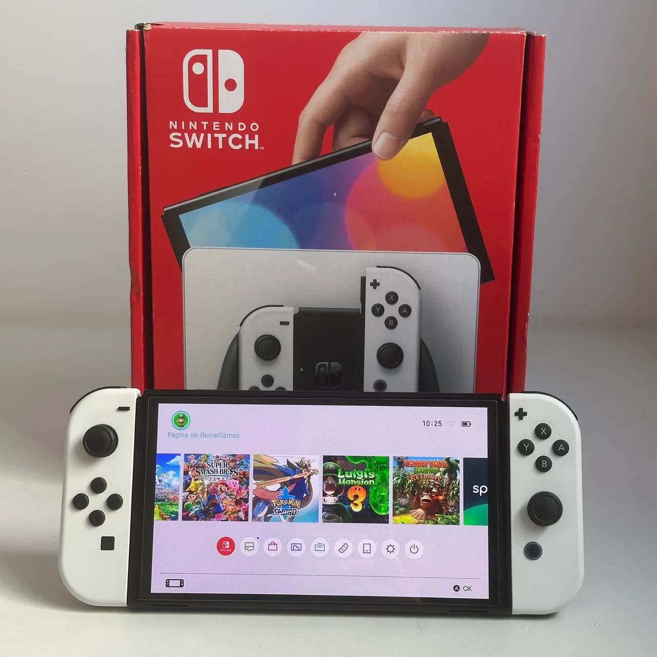 Nintendo Switch Oled Desbloqueado 128gb Usado - Foto 2