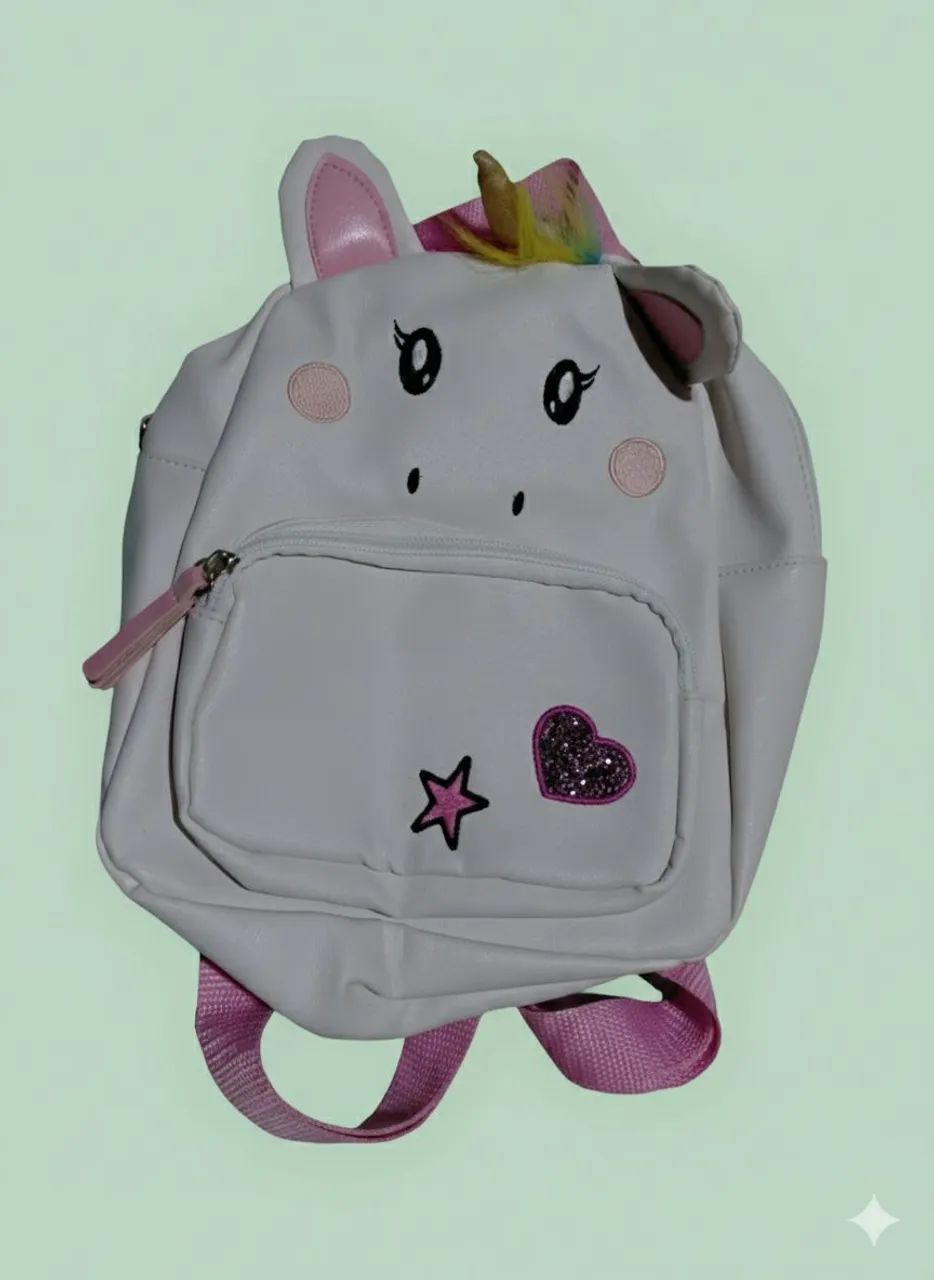 Mochila infantil unicórnio 