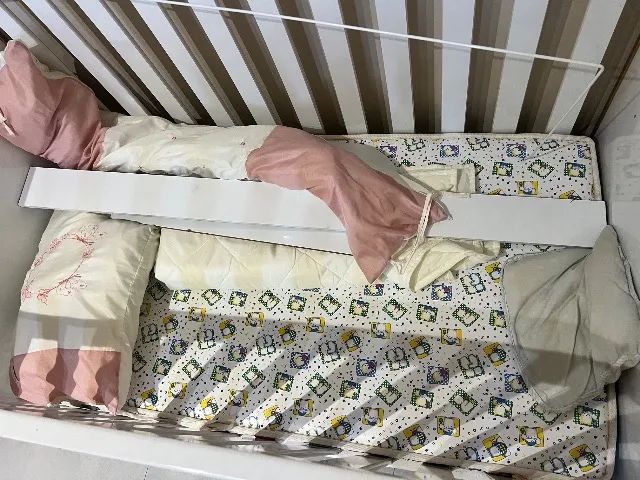 Berço que vira cama com colchão Ortobom - Foto 5