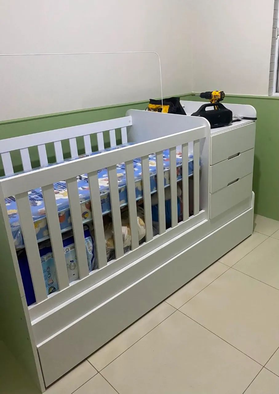 Berço multifuncional Cléo Carolina Baby + colchão (USADO) 2