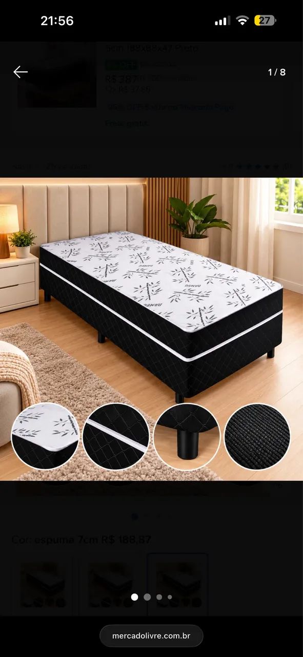Box cama de solteiro 