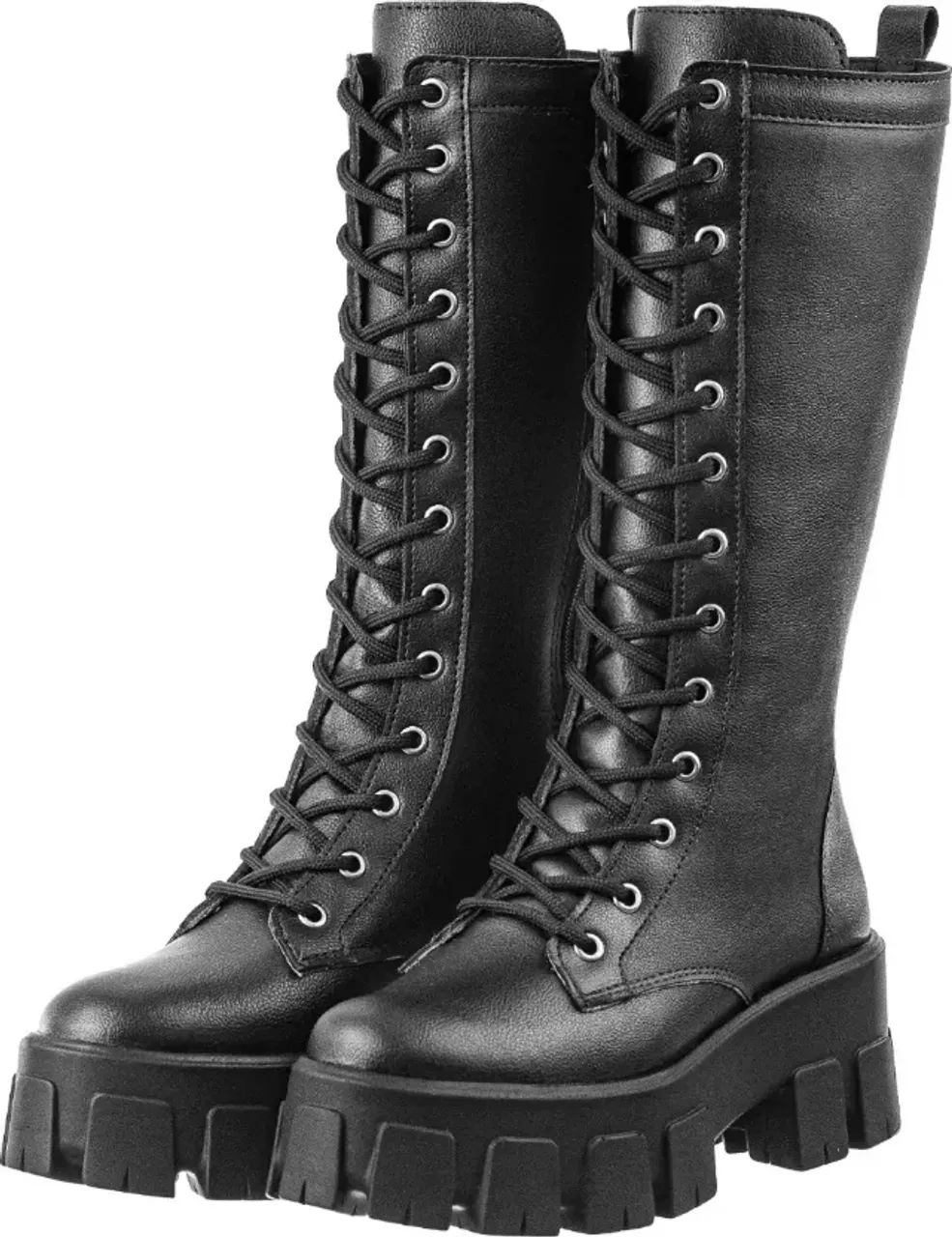 Bota Feminina Coturno Cano Longo Ajustável Com Zíper Moda - Foto 2