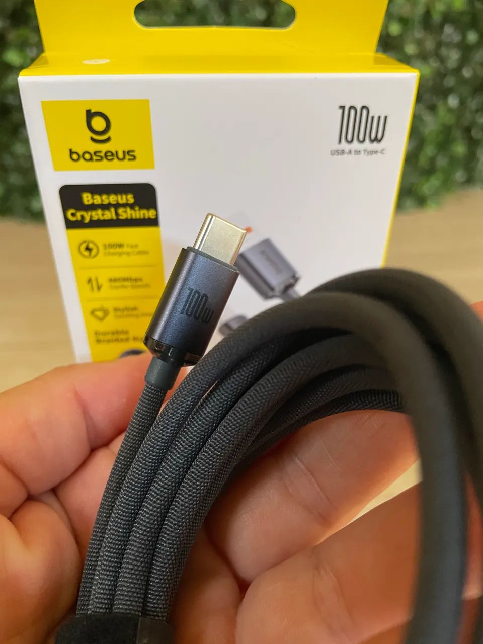 Cabo Baseus USB para C 100W  2M  - Foto 3