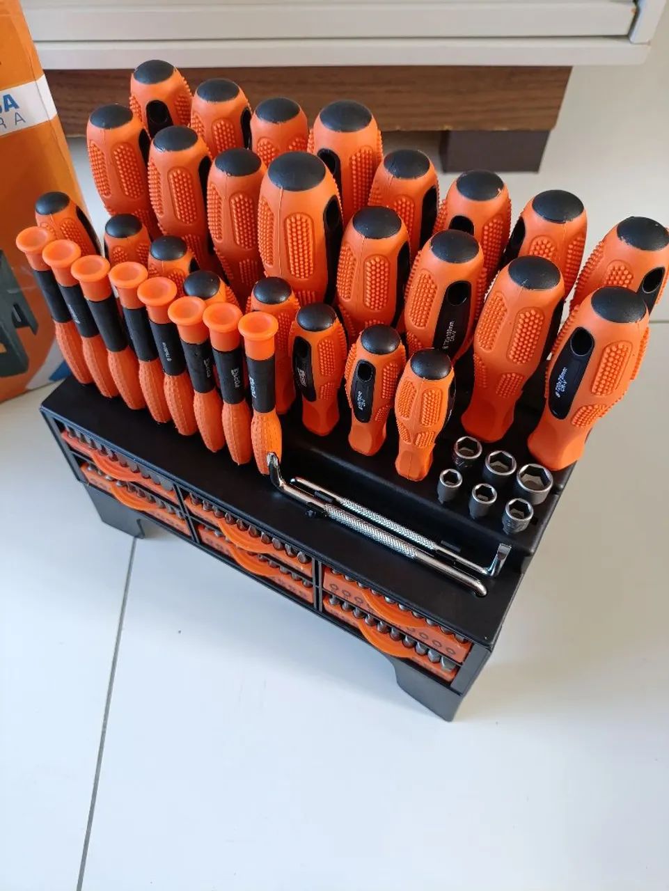 Jogo de chave fenda e Philips com 100 peças Fort G - Foto 2