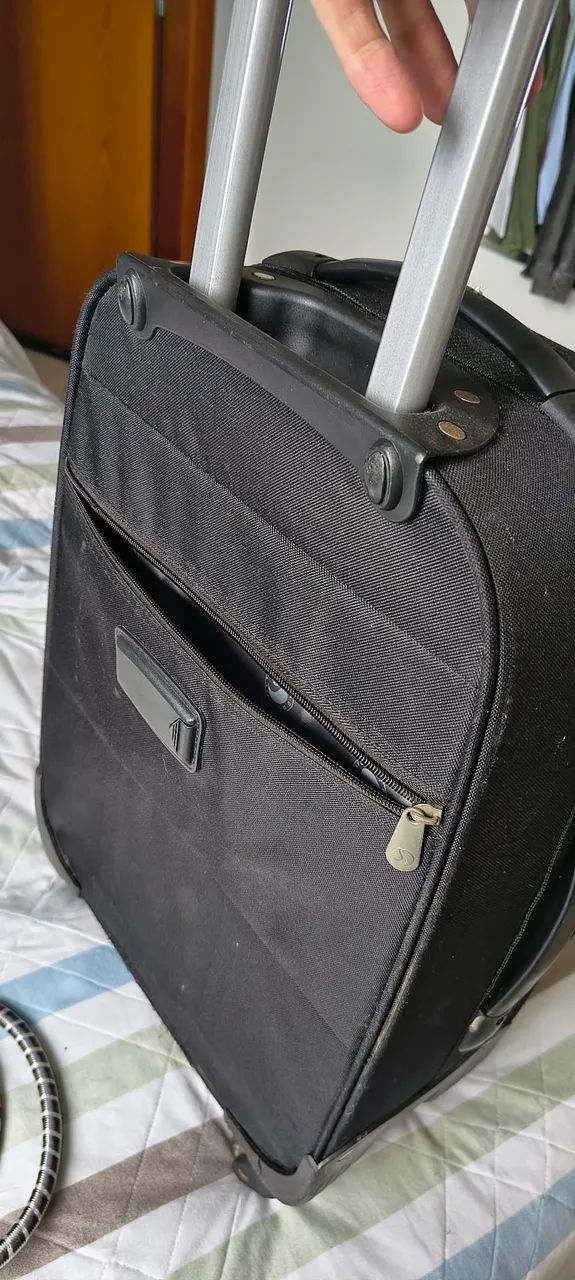 Mala preta de viagem com rodinhas - Foto 5