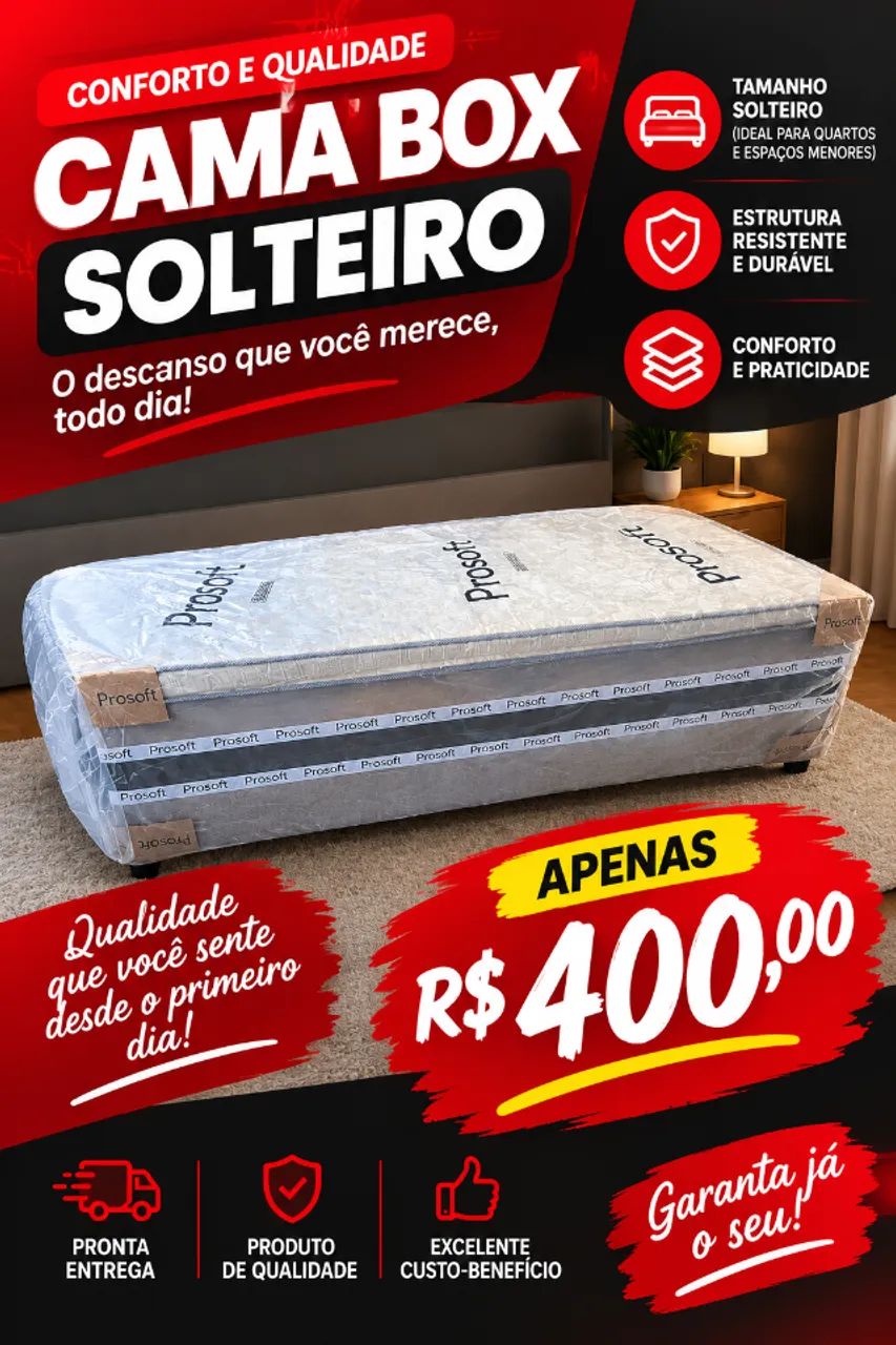 Cama box. 12cm de espuma.  Premium 
