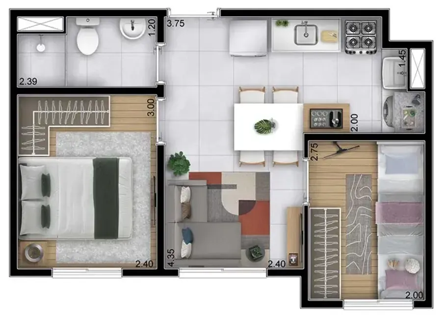 PLANTA 33m²