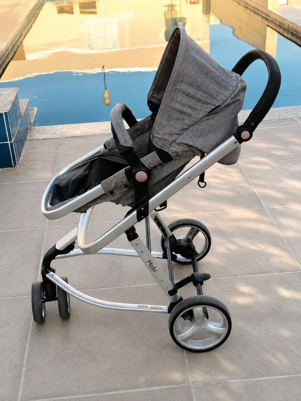 Carrinho de bebê Moisés com bebê conforto Safety - Foto 4