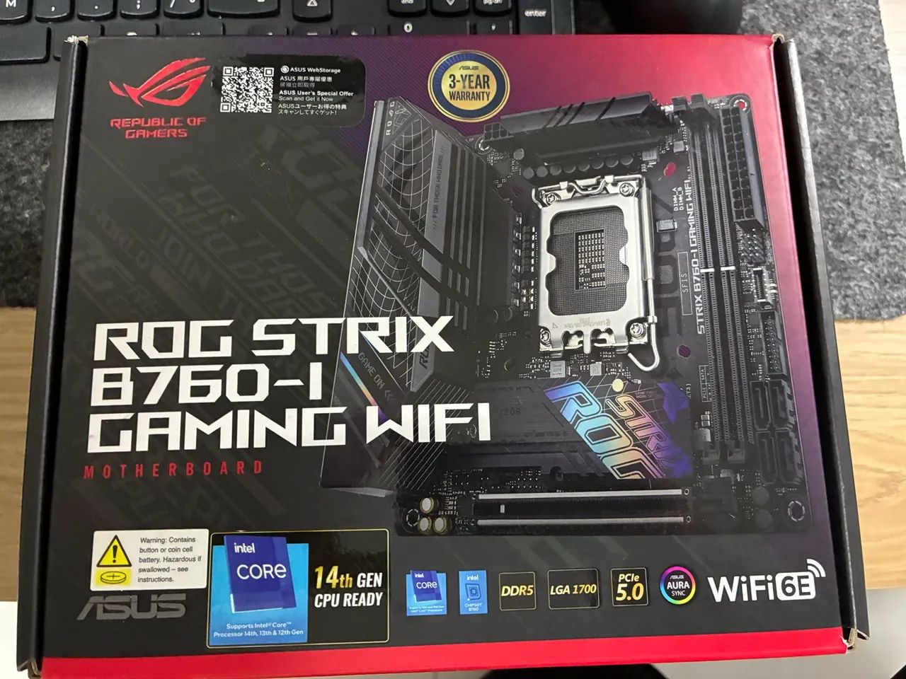 Placa mãe Asus Rog B760-i LGA 1700
