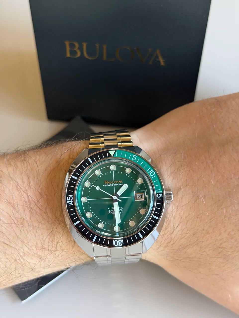 Relógio Bulova Oceanographer Verde - Foto 4
