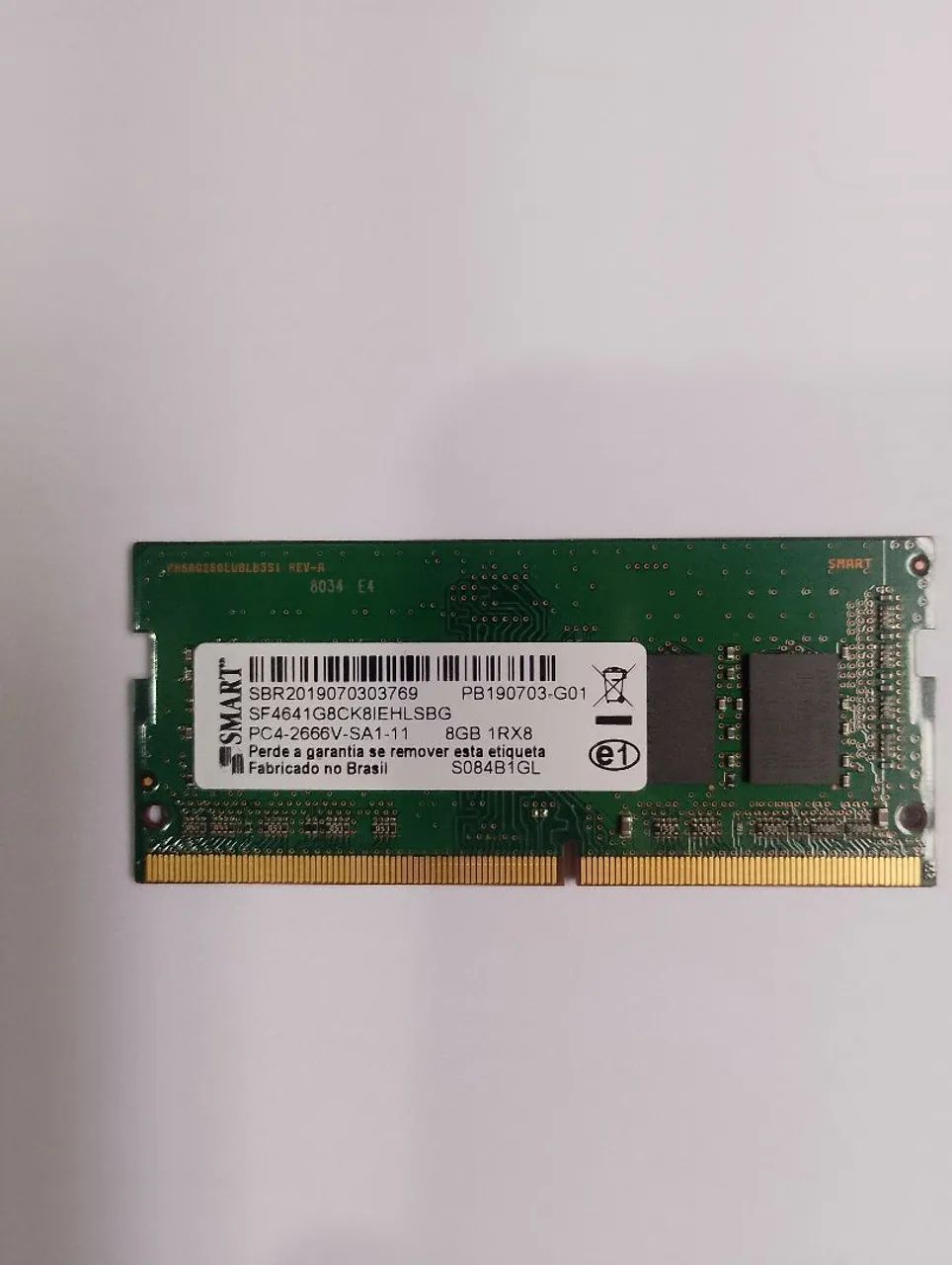 Memória DDR4 8 Gb 2666 MHz notebook