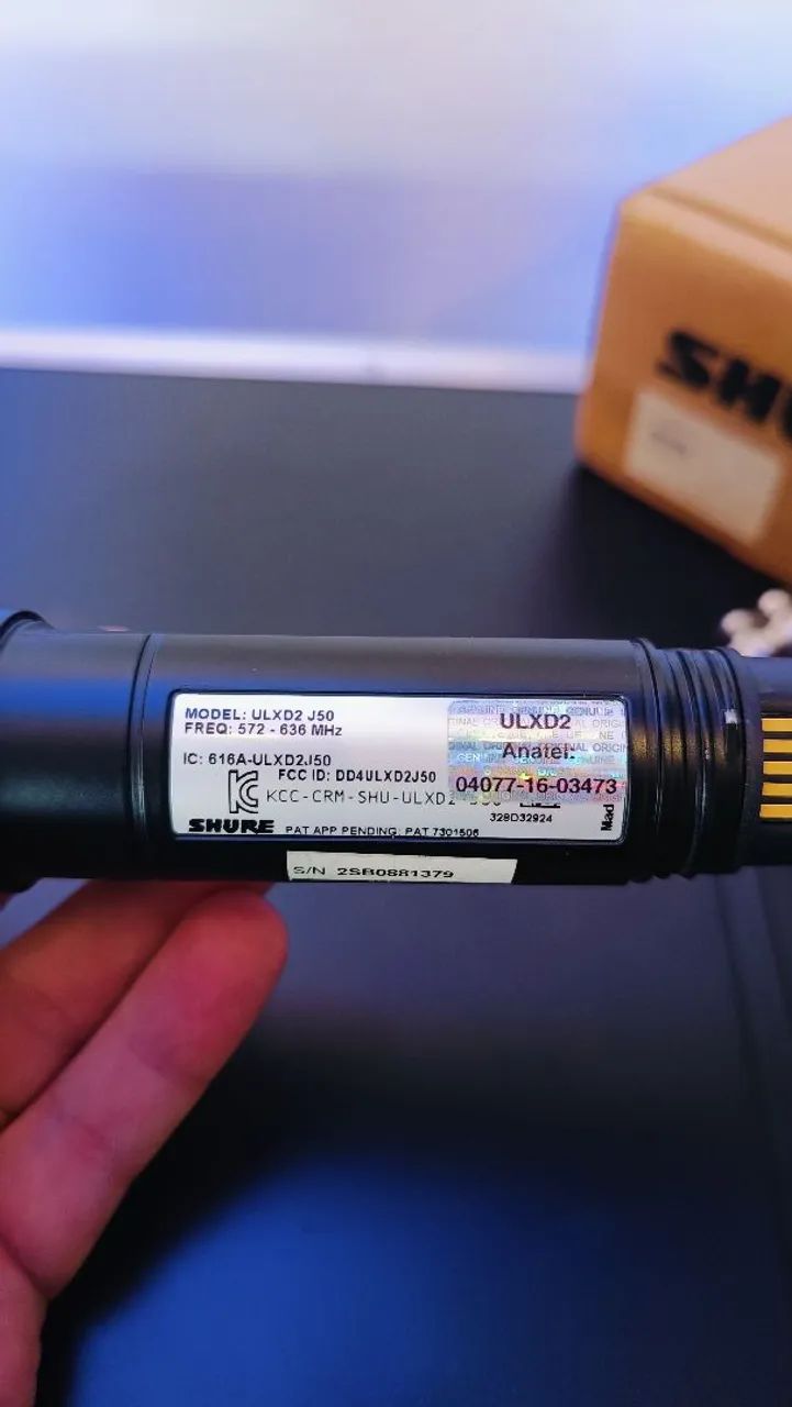 Microfone Sem Fio Original Shure ULXD24 SM58 J50 Profissional  - Foto 5