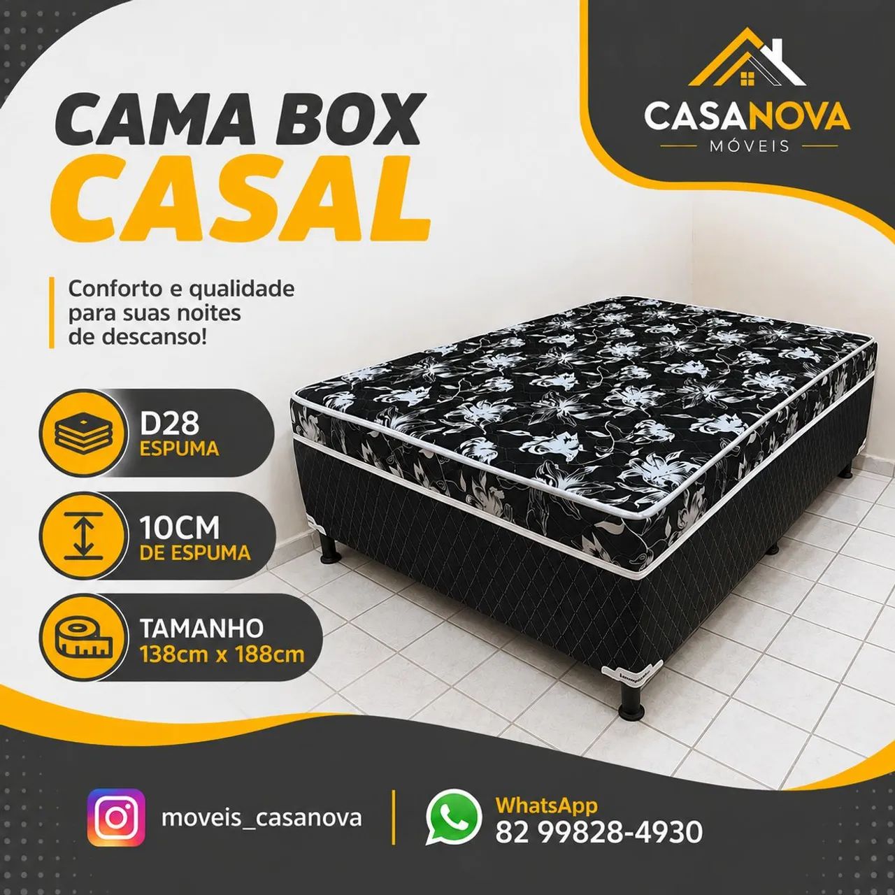 Cama Box Casal 10cm