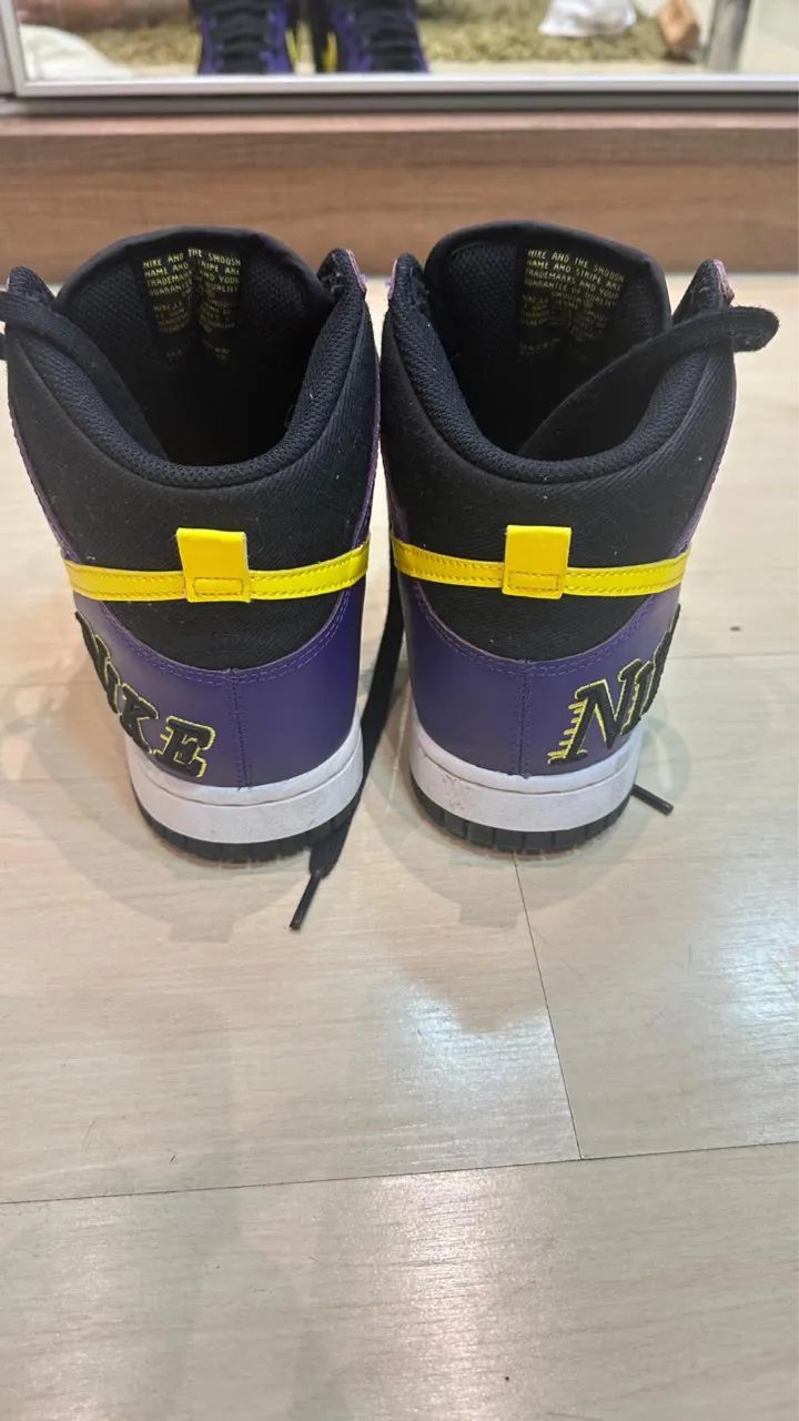 tênis nike dunk high lakers - Foto 3