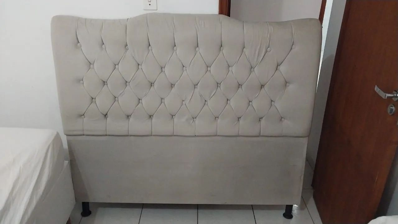 Cabeceira veludo cinza - Foto 2