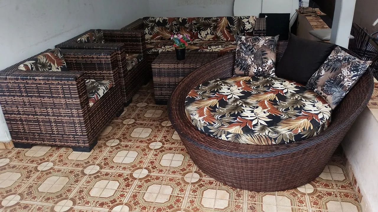 Conjunto de sofá de alto padrão de área externa  - Foto 4