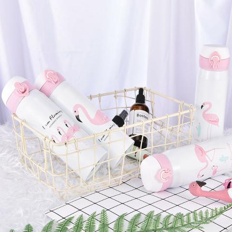 Garrafa Térmica De Inox 450 ML com Estampa de Flamingo - Foto 3