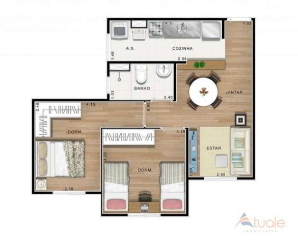 Apartamento com 2 dormitórios à venda, 50 m² por R$ 220.000,00 - Residencial Viva Vista - - Foto 19
