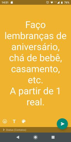 Lembranças de aniversário